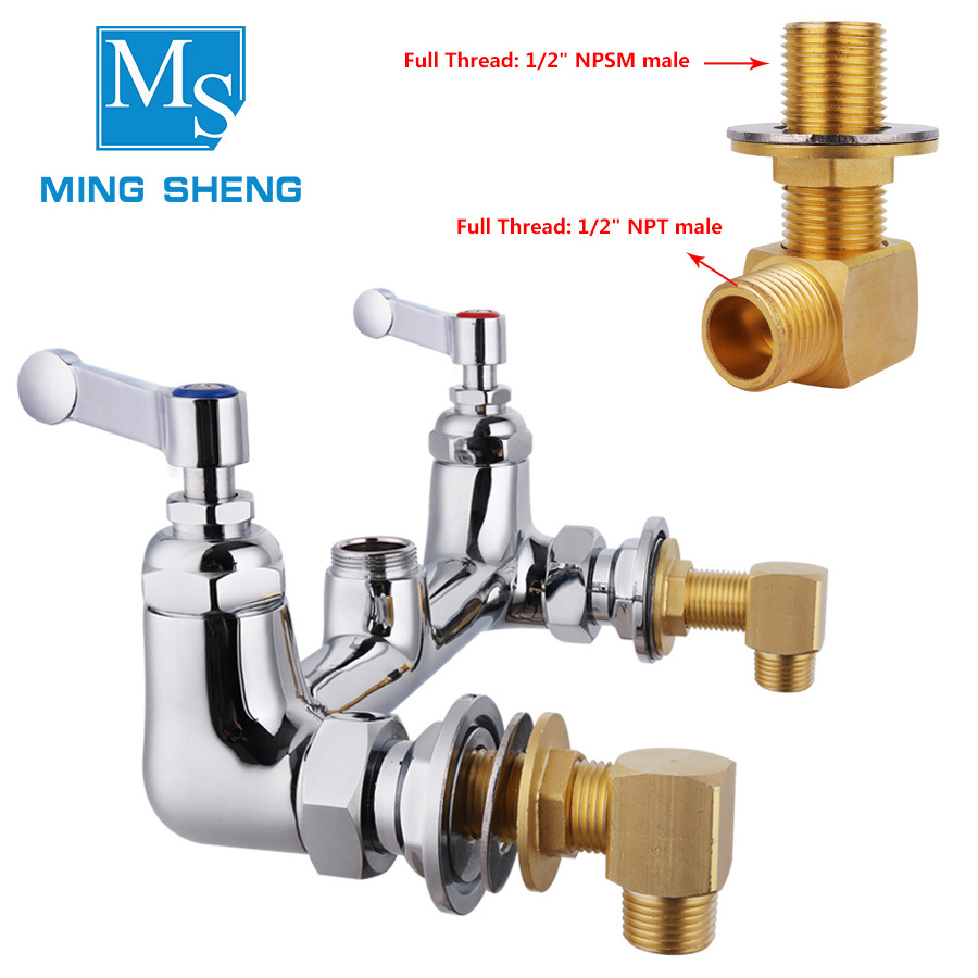 High Quality Professional OEM Wall Mounted Commercial Industrial Kitchen Brass Pre-Rinse UPC Spray Unit Sink Faucet