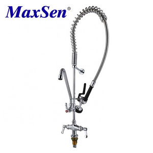 Ming sheng brand industrial commercial style kitchen tap pre rinse faucet with spray gun