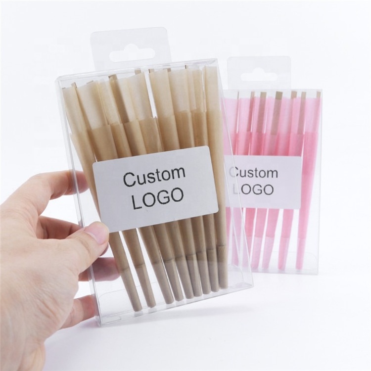 18/24pcs Pack Slow Burning Rolling Papers Smoking Accessories Pink Purple Green Pre-Roll Cones Custom Smoking Paper Cones