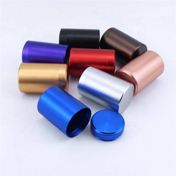 Colorful Metal Storage Jar Cigarette Case Rolling Papers Smoking Accessories Herb Tobacco Aluminum Jar with Sealed Cover