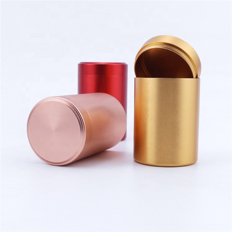 Colorful Metal Storage Jar Cigarette Case Rolling Papers Smoking Accessories Herb Tobacco Aluminum Jar with Sealed Cover