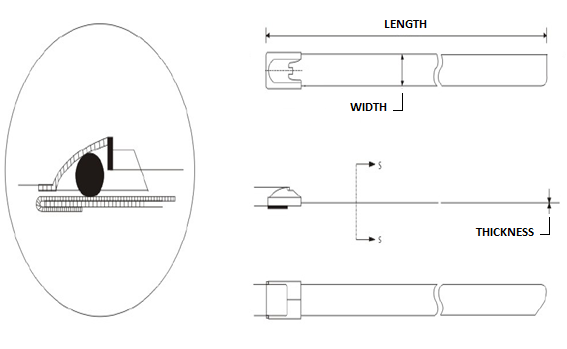 High Quality Coated Polyester Fully Coated Ball Type Stainless Steel Cable Ties