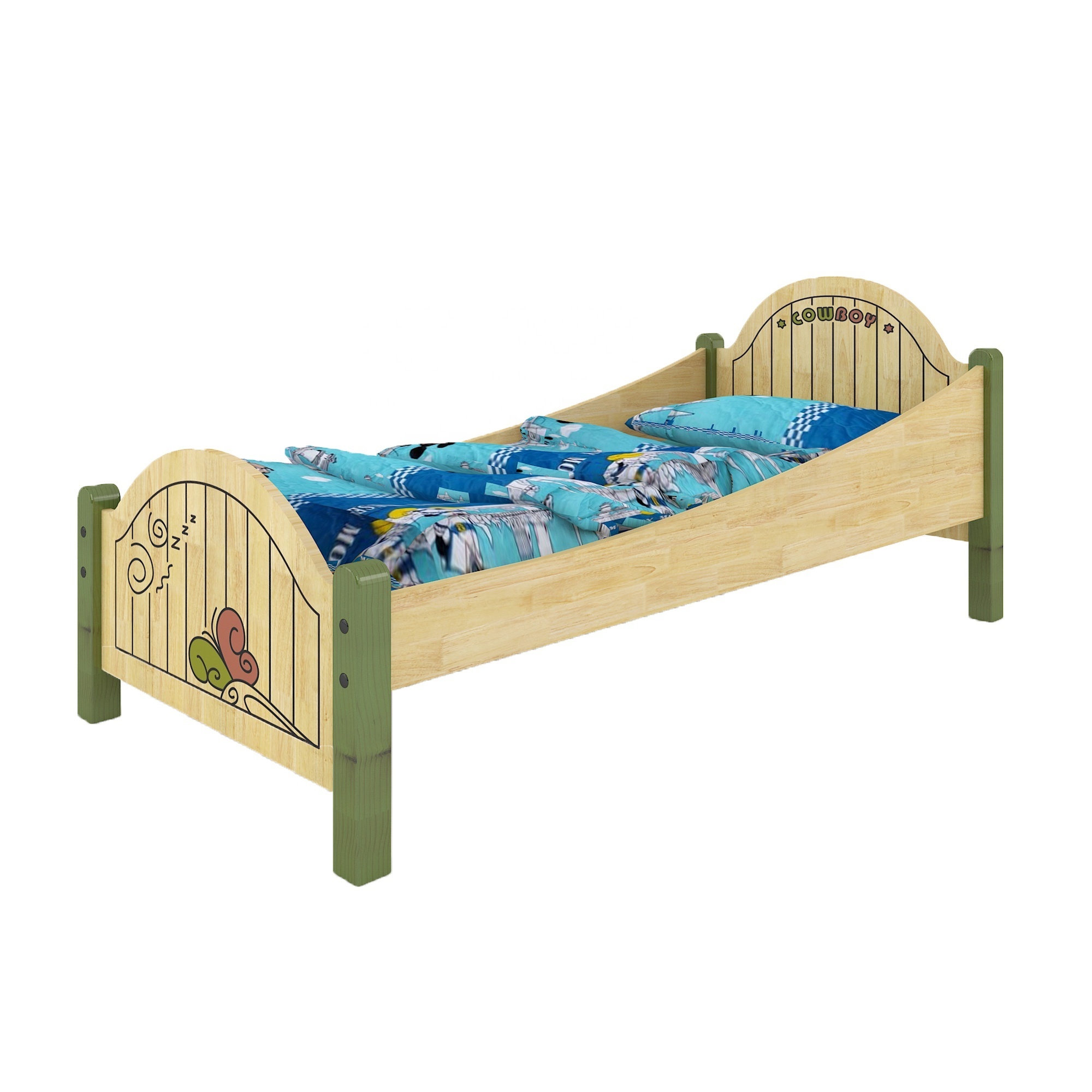 Kindergarten Wooden Bed Kids Bedroom Furniture Sets preschool furniture bed