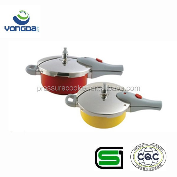 2021 Hot Sell SS304(18/8) Ceramic Coating Stainless Steel Pressure Cooker with Weight Valve