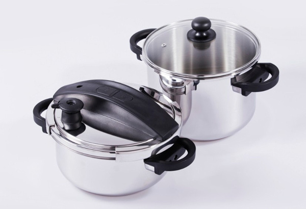 High Quality Convenient Push-button Type Functional Stainless Steel Pressure Cooker Set