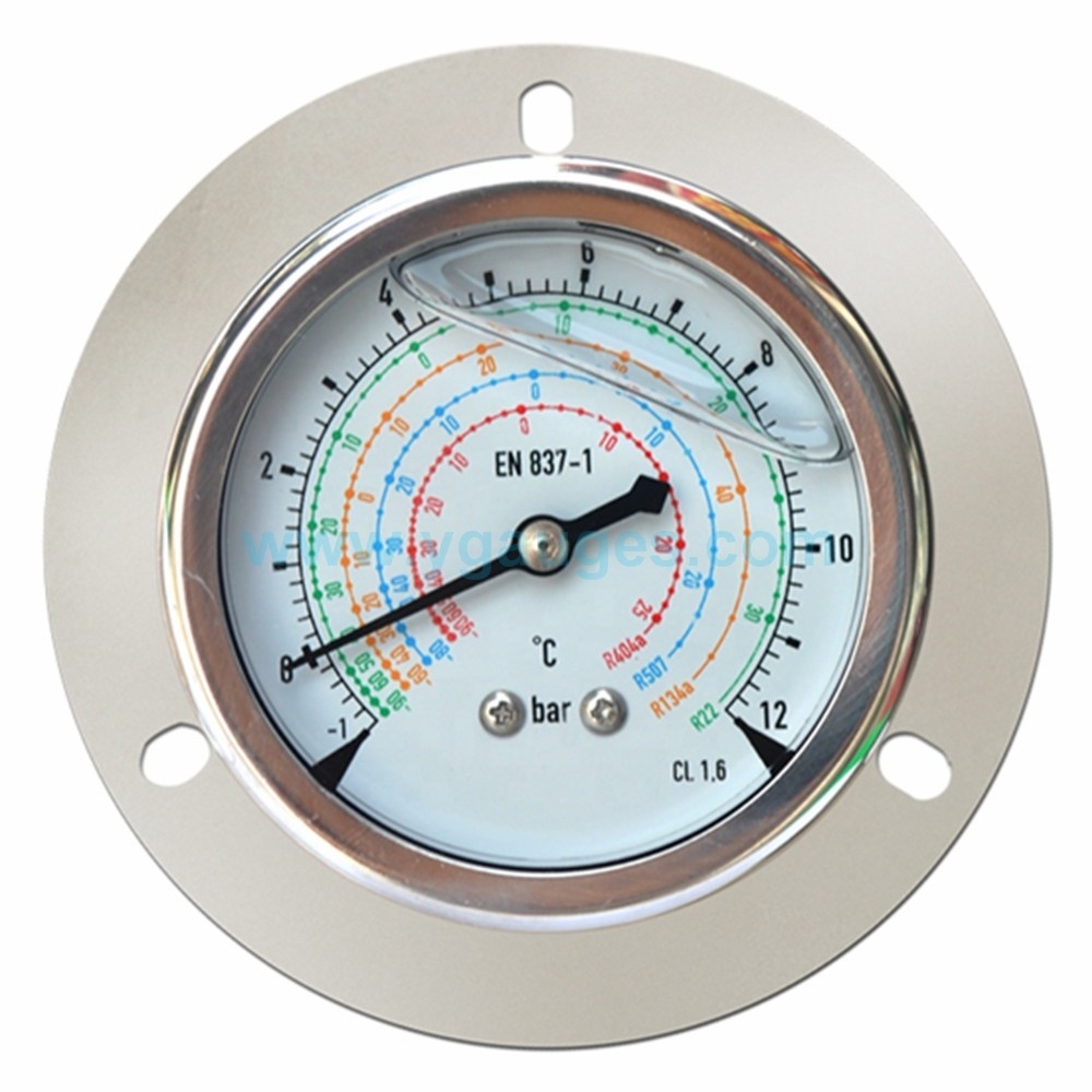 All stainless steel ammonia pressure gauge NH3 manometer