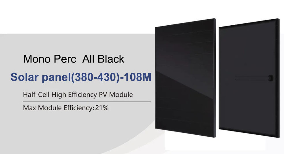 Jinko LONGi JA All Black Solar Panels mono 425W 380W 400W 405W 410W 415W 420W 430w Half Cell PV full black solar Panel 400 watt