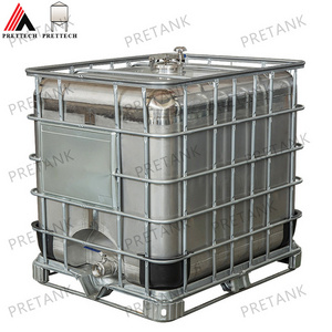 Chemical Containers Manufacturer Prettech stainless steel ibc tank 1000 liters