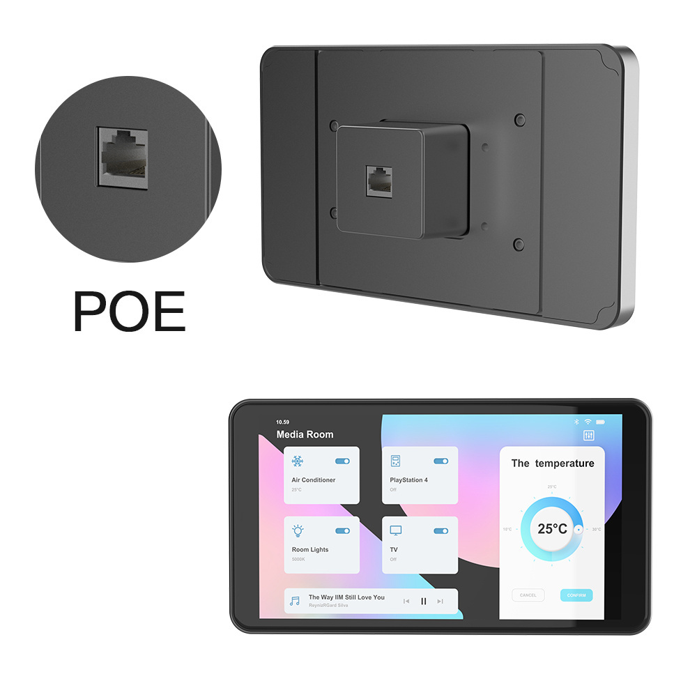 5.5 inch customized android tablet pc smart home display no battery android tablet KNX POE RJ45 wall tablet pc