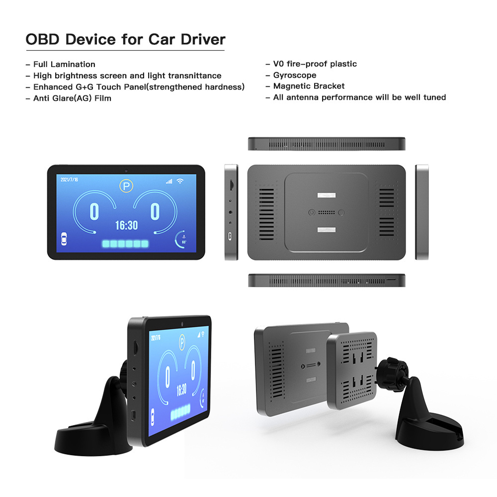 On-board diagnostics tool smart tablet odm 7 inch tablet lte GPS navigation tablet with magnetic holder