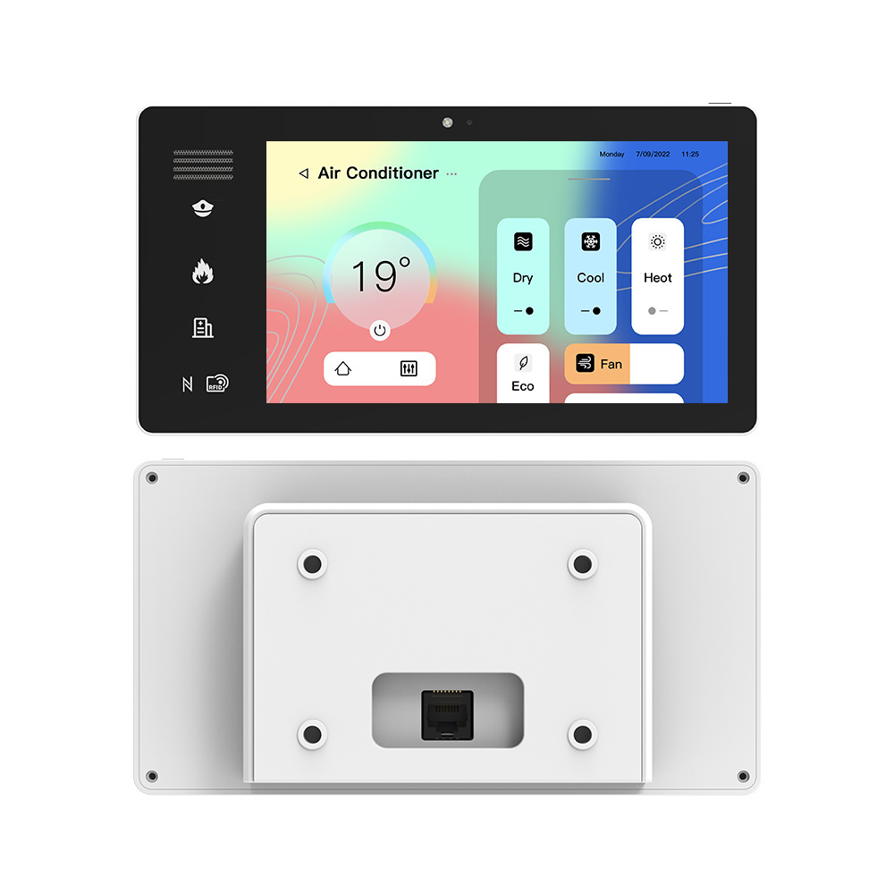 ODM wall mount 7 inch touch screen tablet android hotel guest room 4G LTE Wi-fi in room tablet Zigbee 3.0 NFC RFID poe tablet pc