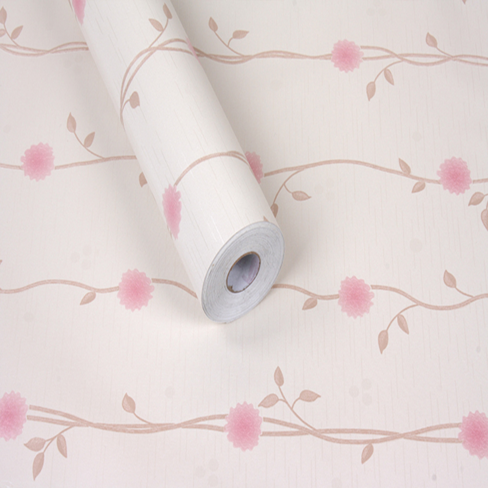 Jinyi Y62201 High Quality Kids Girl Bedroom Pink Decor Floral Wall Coating Peel and Stick Removable Wallpaper