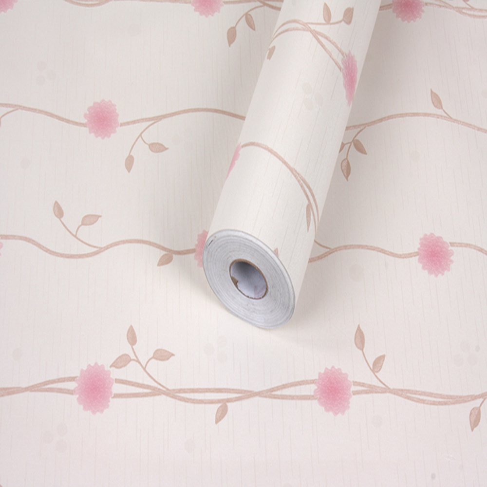 Jinyi Y62201 High Quality Kids Girl Bedroom Pink Decor Floral Wall Coating Peel and Stick Removable Wallpaper