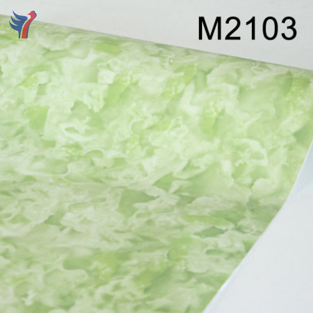 Jinyi M2103 Green Marble Stickers For Kitchen Fridge Bathroom Waterproof Peel and Stick Furniture Wallpaper