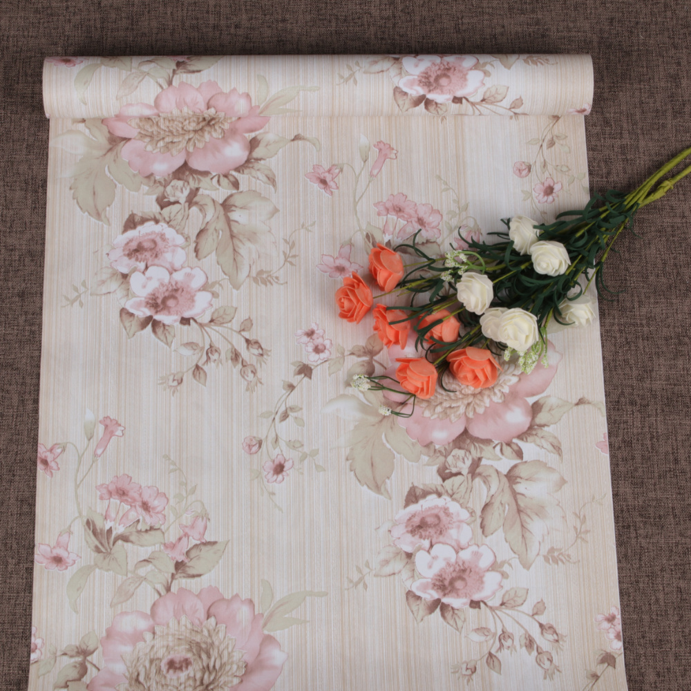 Jinyi Customized Chinese Chinoise Flower Mural Peel And Stick Decor Film Adhesive Wall Paper Wallpaper