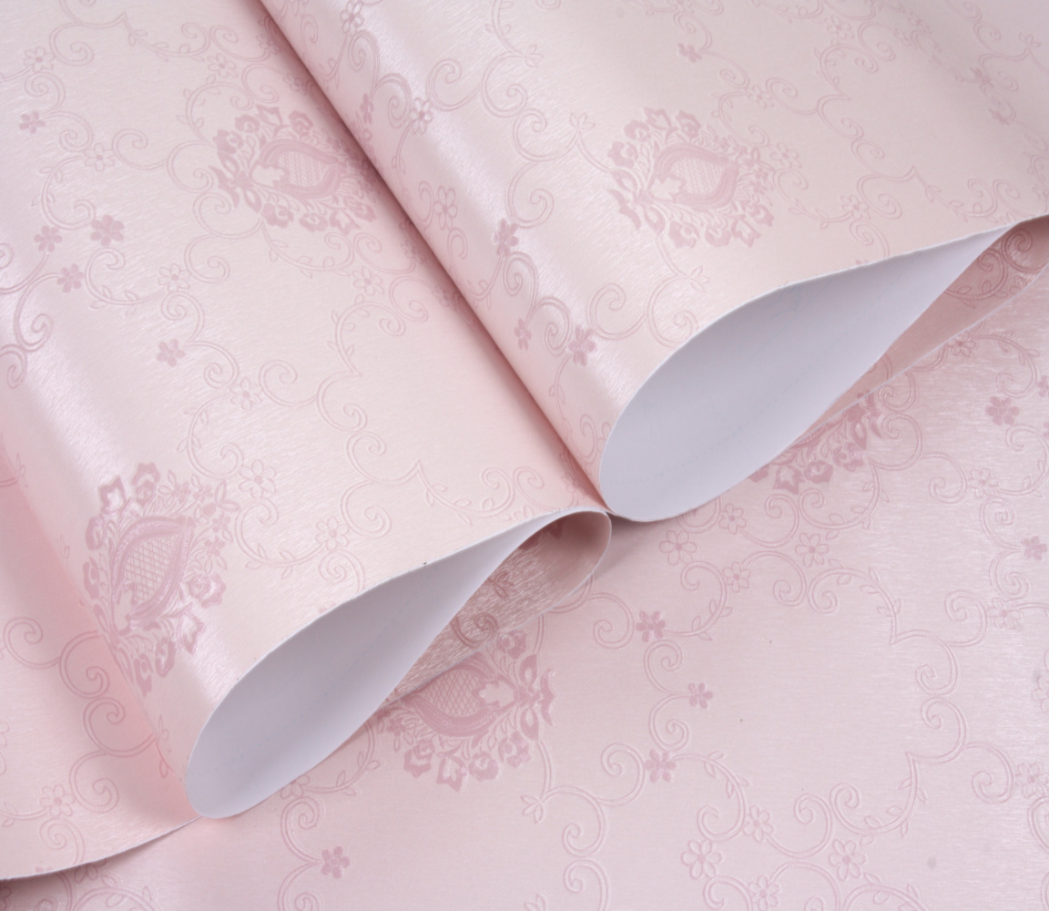 Jinyi Y62303 Pink Floral Luxury Peel and Stick Self Adhesive Removable Vinyl Sticker Wall Coating Wallpaper