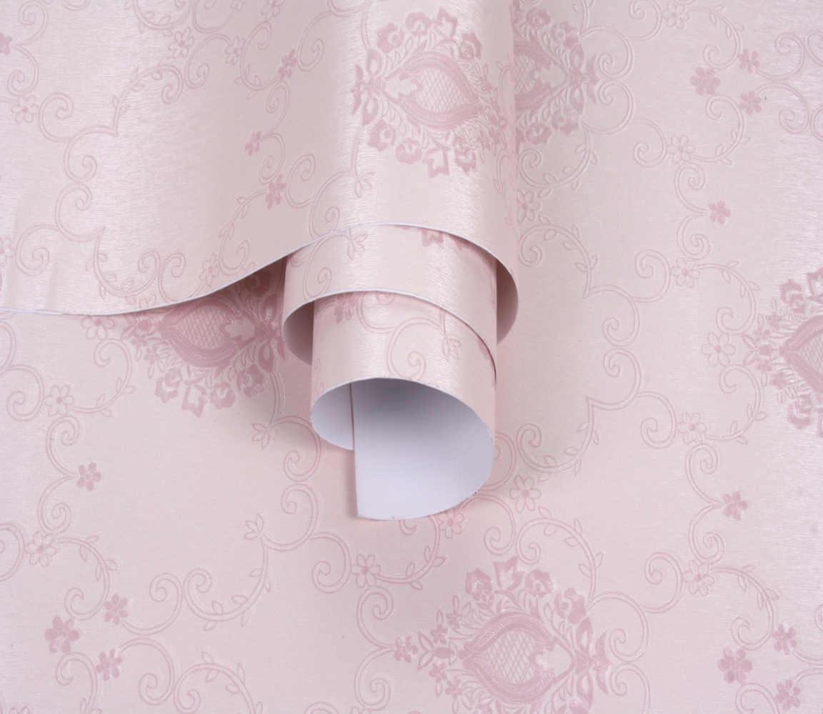 Jinyi Y62303 Pink Floral Luxury Peel and Stick Self Adhesive Removable Vinyl Sticker Wall Coating Wallpaper