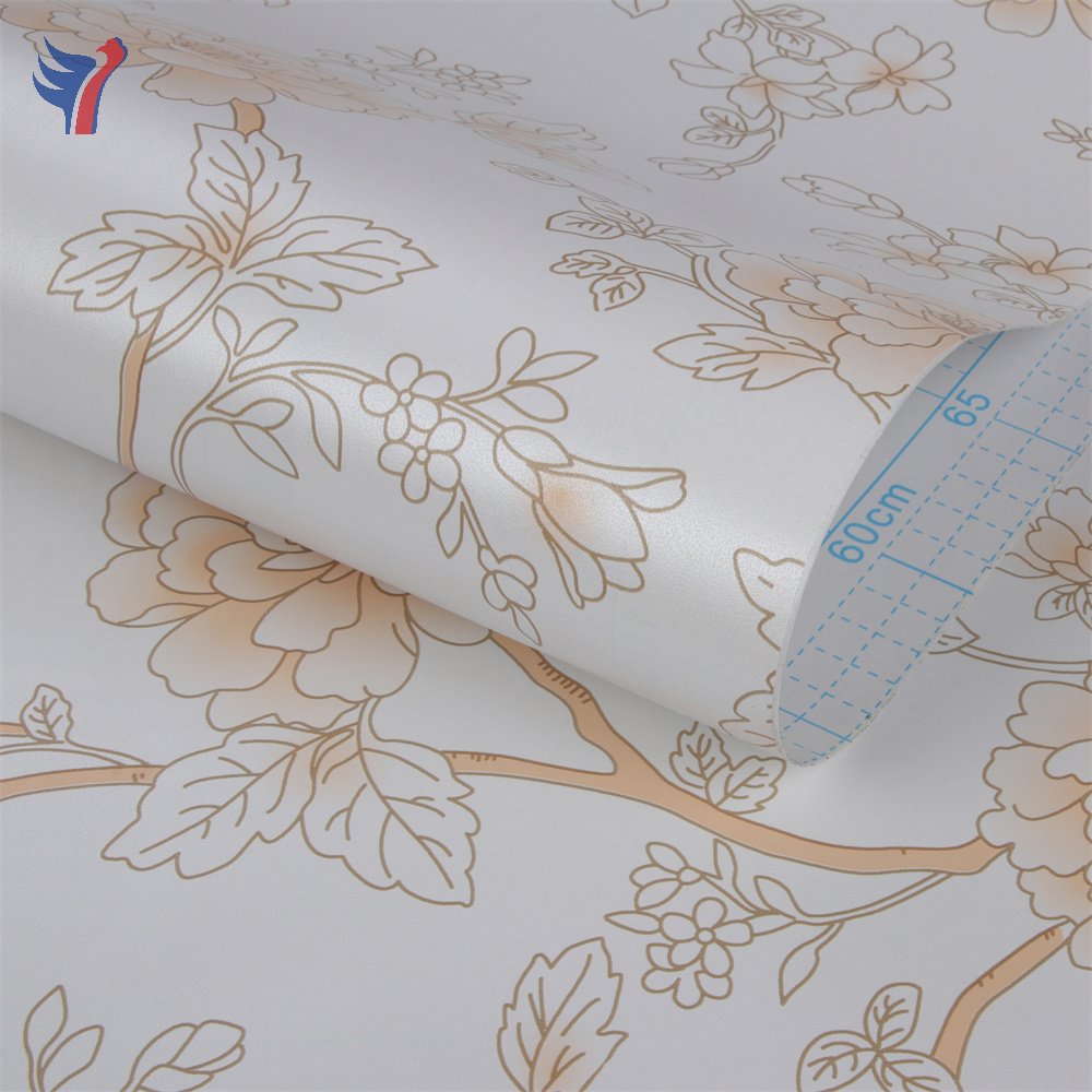 White Cream Bright Floral Self Adhesive Contact Paper Furniture Wall Cover Wallpaper