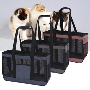 Pet Carrier for Small Medium Cats and Dogs  Carrier Travel Bag with Mesh Windows Locking Safety Zippers, Padded Shoulder and Car