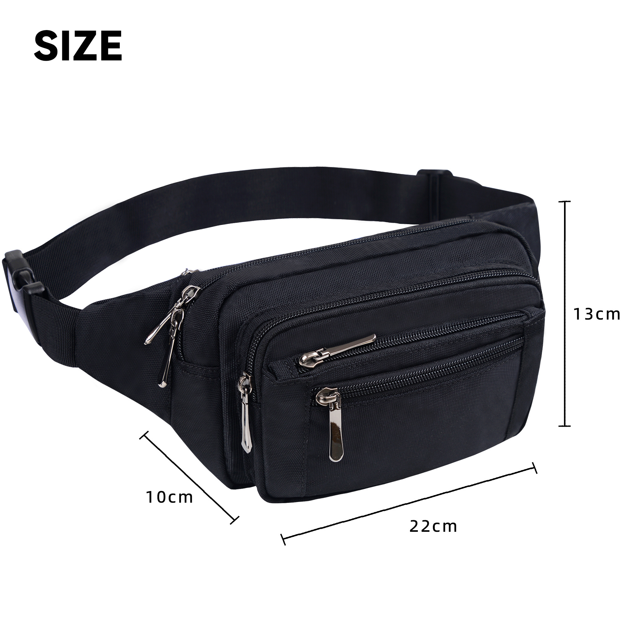 Custom outdoor travel running belts fanny bag waist pack hip bum bag with adjustable strap for men women