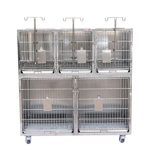 stainless steel pet cage customizable good quality veterinary cages 304 stainless steel pets display cages