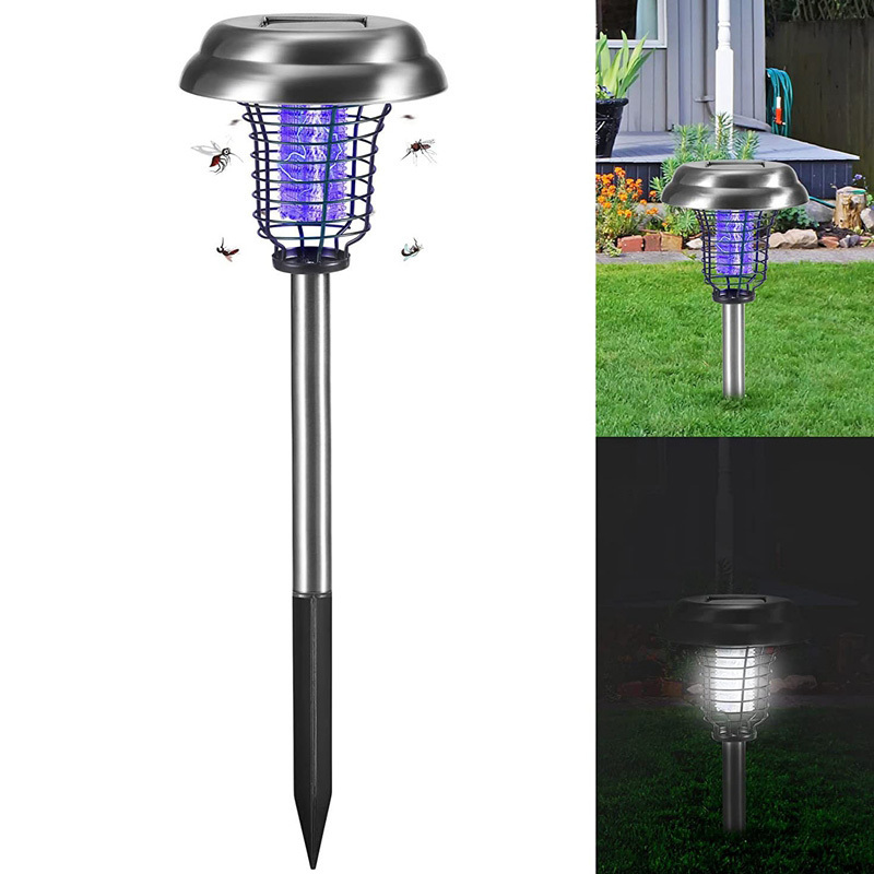 Outdoor Waterproof LED Solar Mosquito Zapper Outdoor Solar Powered Mosquito Killer Light Lamp Solar Bug Zapper  for outdoor