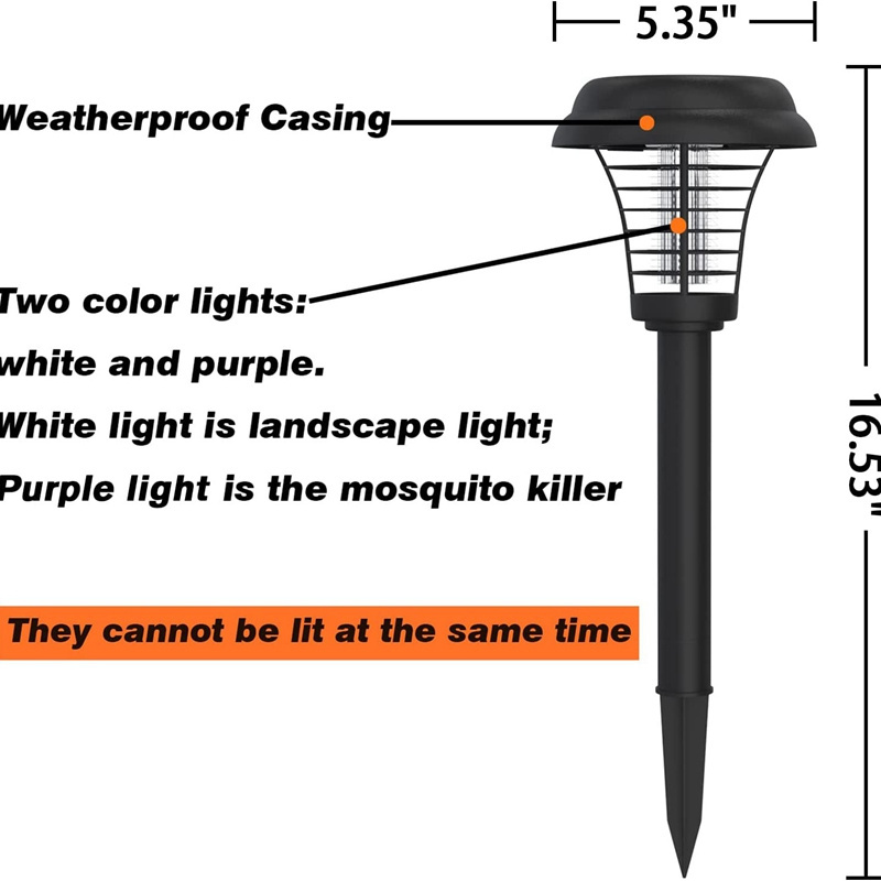 Custom Solar Bug Zapper Outdoor Waterproof LED Solar Mosquito Zapper Outdoor Solar Powered Mosquito Killer Light Lamp