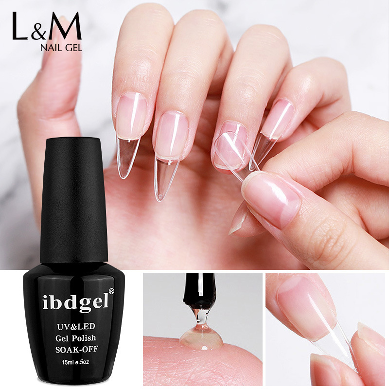 ibdgel Nail Tips Glue Gel 15ml Multifunction Easy Widely Used Nail Gel Glue Base Coat Diamond Stick Glue