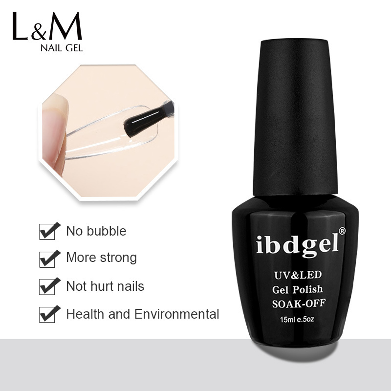 ibdgel Nail Tips Glue Gel 15ml Multifunction Easy Widely Used Nail Gel Glue Base Coat Diamond Stick Glue