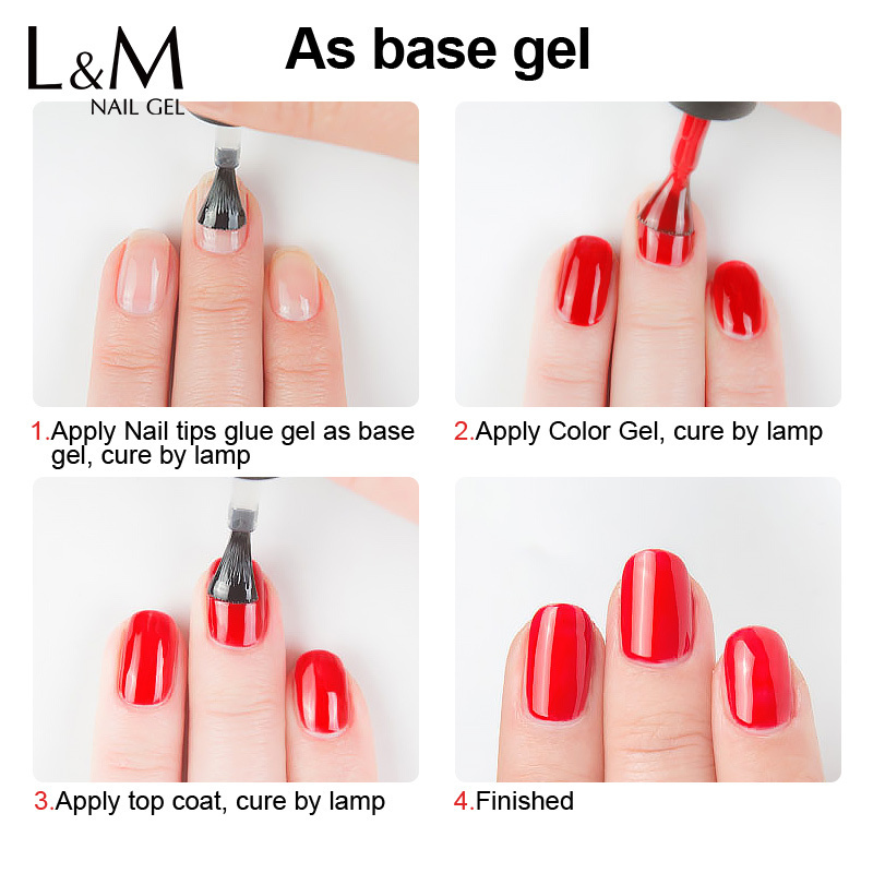 ibdgel Nail Tips Glue Gel Long Lasting Super Strong Adhesive Nail Glue UV Gel for Press on Nails