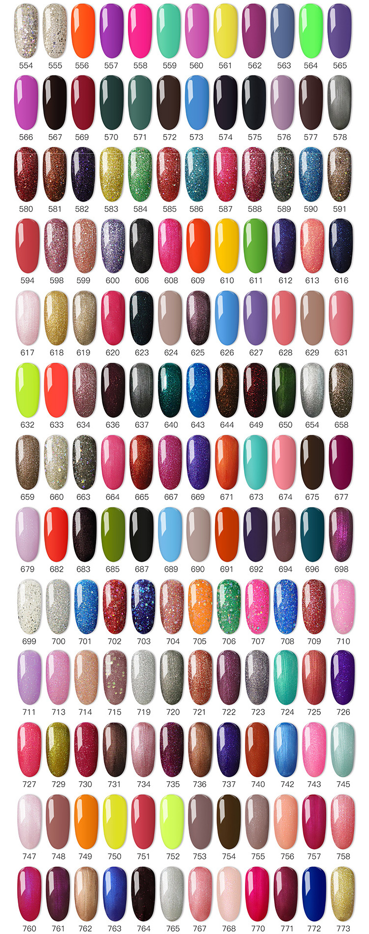 630 Colors 15ml Soak Off LED And UV Nail Polish Gel Set UV Gel Nails Supplier OEM 15ml/1kg