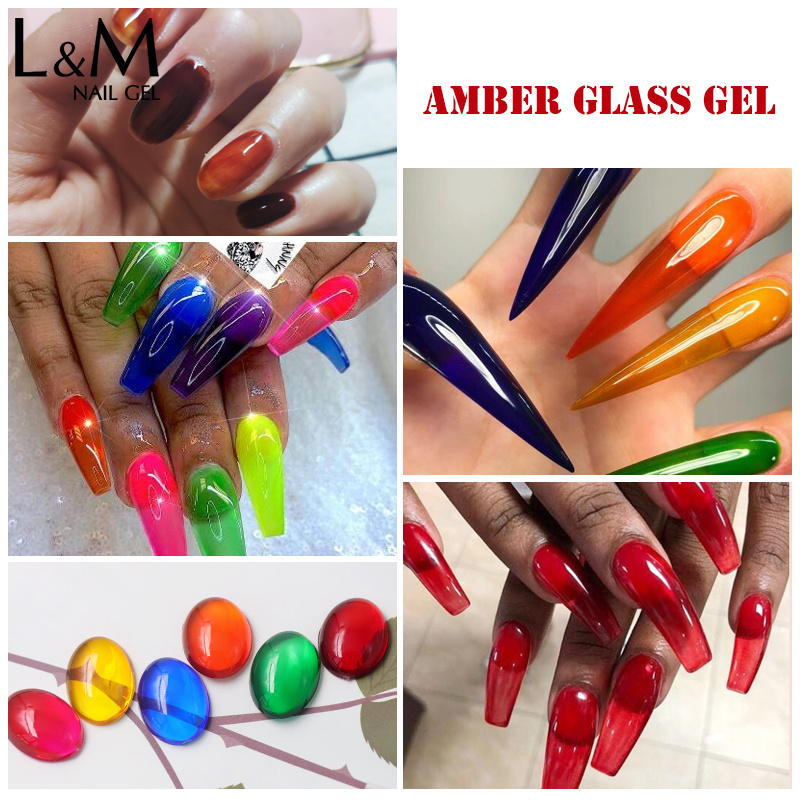 ibdgel amber glass gel polish clear color uv gel nail