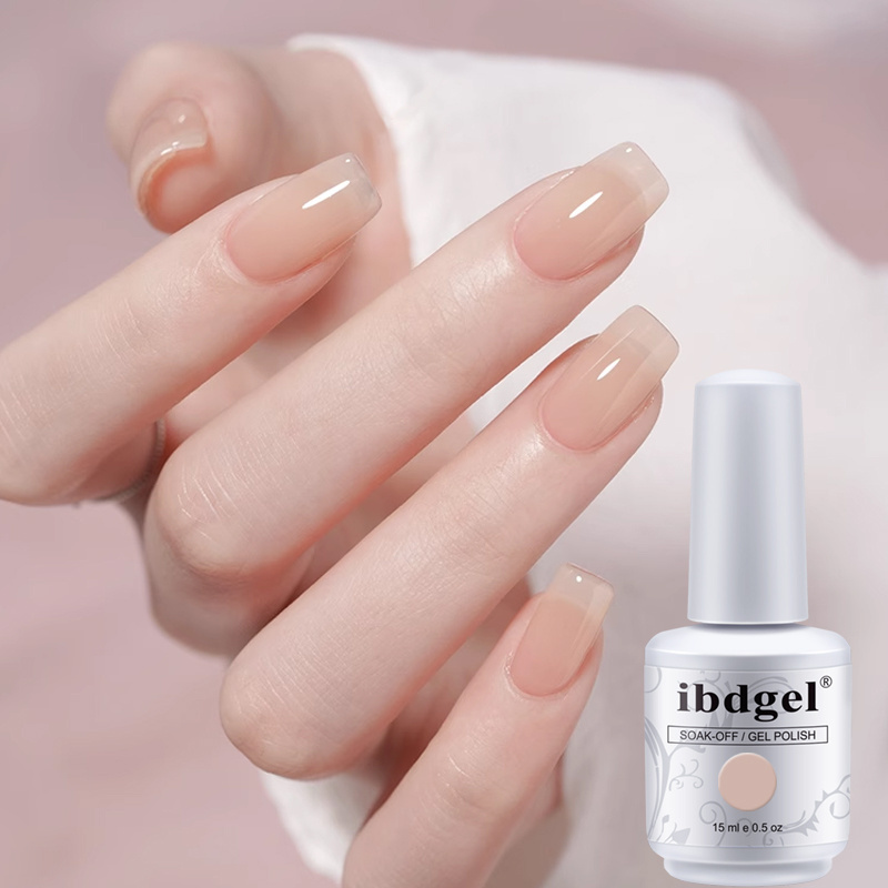 ibdgel Transparent Jelly Gel   Soak Off gel polish OEM Nude color gel