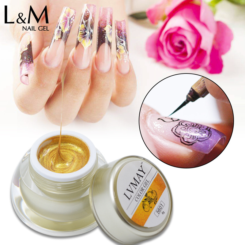 L&M wholesale high quality nailpolish 12color nail kit soak off art paint uv gel