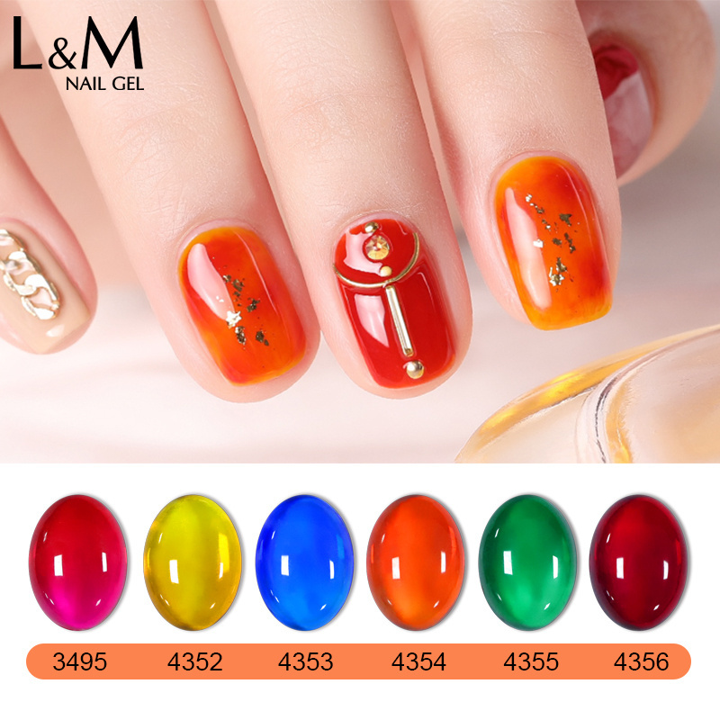 ibdgel amber glass gel polish clear color uv gel nail