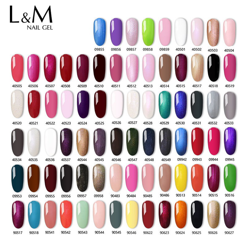 L&M OEM ODM Factory uv gel lidan nail polish Base Top Coat Soak off Nail Gel Polish 7.3ml