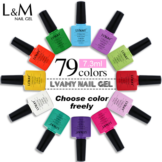 L&M OEM ODM Factory uv gel lidan nail polish Base Top Coat Soak off Nail Gel Polish 7.3ml