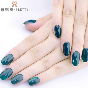 Wholesale false  decoration fake false nail custom with free glue sticker 24pcs artificial nails