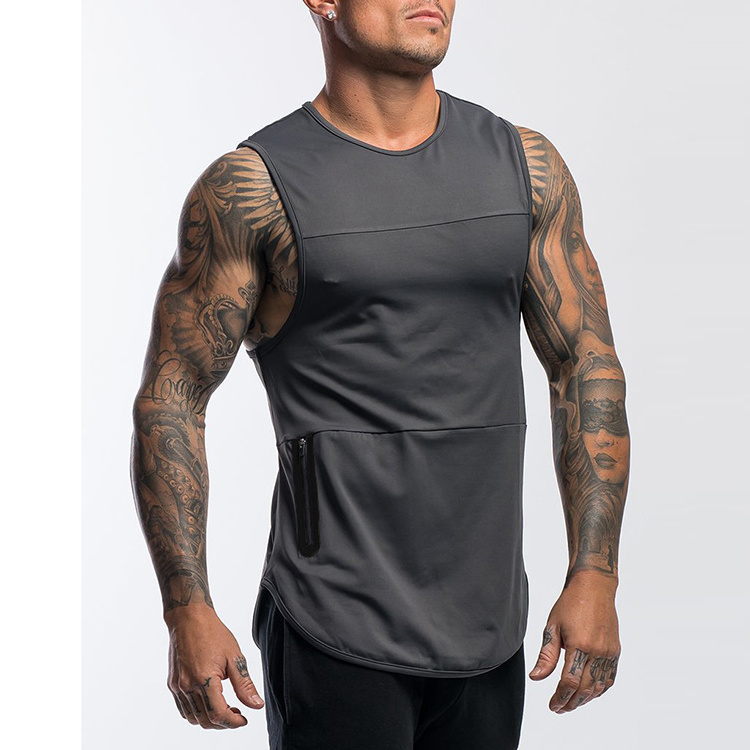 Dropshipping Mens Wholesale Gym Workout Tank Top Muscle Flex Fitness Training Wife Beater Quick Dry Summer Men's Vest