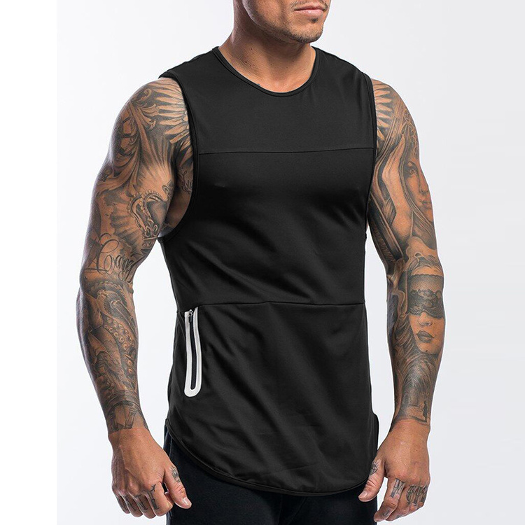 Dropshipping Mens Wholesale Gym Workout Tank Top Muscle Flex Fitness Training Wife Beater Quick Dry Summer Men's Vest