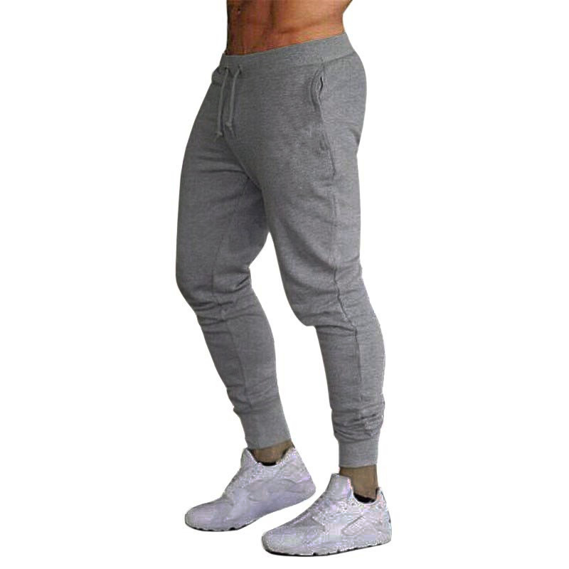 Custom Logo Solid Color Sweat Pants Casual Fitness Jogging Pants Men Elastic Custom Joggers Sweatpants Sports Pants