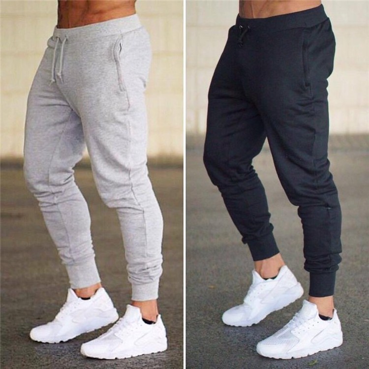 Custom Logo Solid Color Sweat Pants Casual Fitness Jogging Pants Men Elastic Custom Joggers Sweatpants Sports Pants