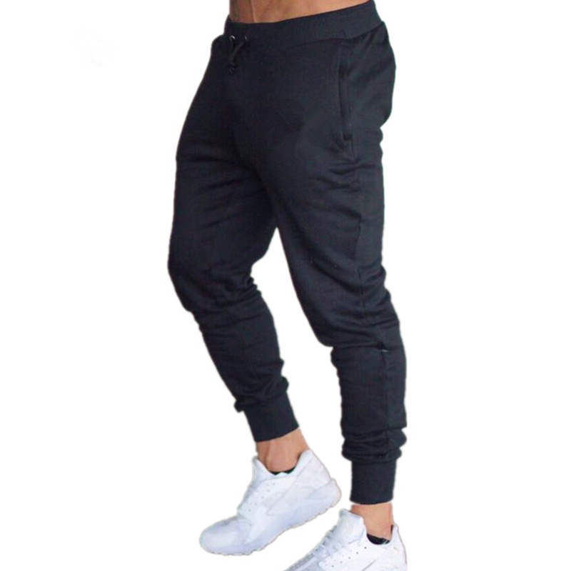 Custom Logo Solid Color Sweat Pants Casual Fitness Jogging Pants Men Elastic Custom Joggers Sweatpants Sports Pants