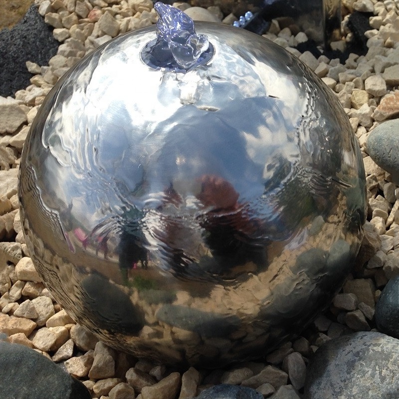 Garden Stainless Steel Water Fountain Sphere Sculpture