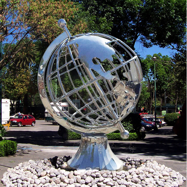 New original Wrought Art 2000mm Large Stainless Steel World Map Globe