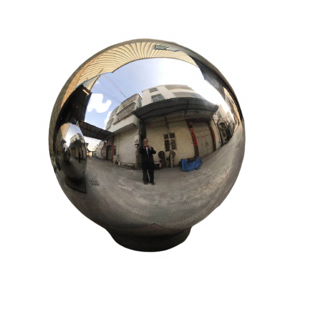 low price high quality 304 stainless steel hollow spheres for garden decoration