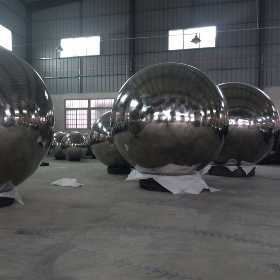 large size hollow stainless steel metal sphere for garden decoration