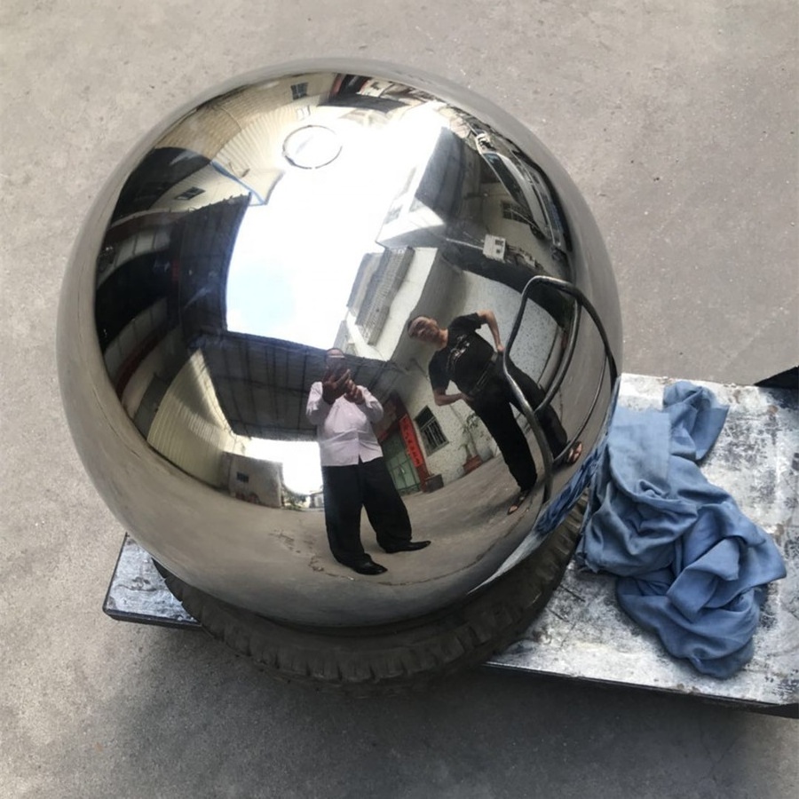 large size hollow stainless steel metal sphere for garden decoration