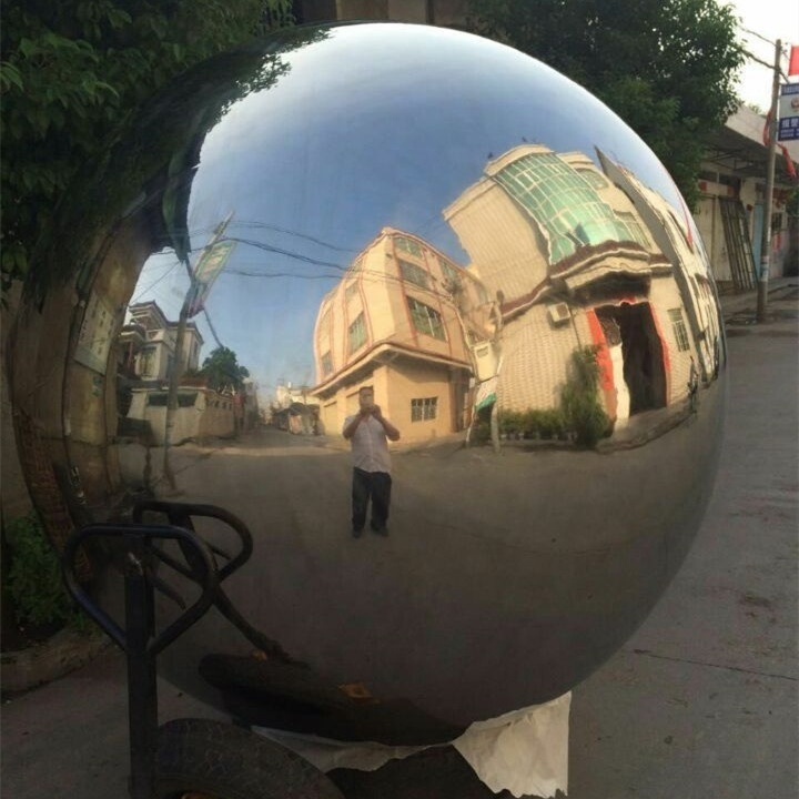 Manufacturer hot large globe sculpture stainless steel mirror sphere