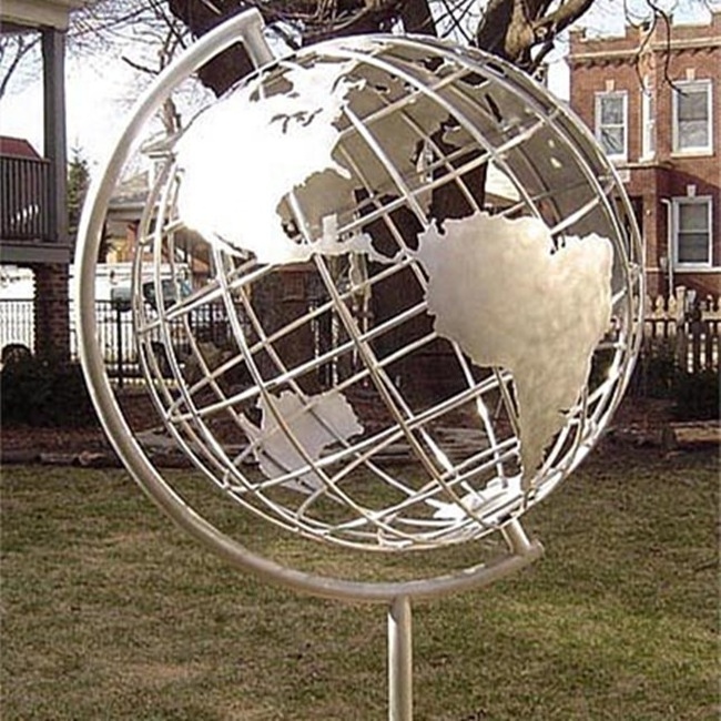 New original Wrought Art 2000mm Large Stainless Steel World Map Globe